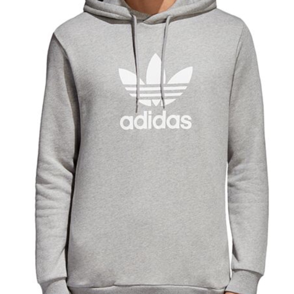 Adidas Originals Trefoil Grey Hoodie Sz Small - Picture 5 of 9